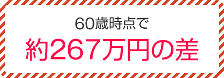 60歳時点で約267万円の差