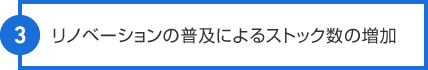 リノベーションの普及によるストック数の増加